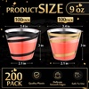 image:imageGejoy 100 Pcs 9 oz Rimmed Swirl Plastic Cup OrangeBlack  Gold