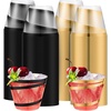 image:imageGejoy 100 Pcs 9 oz Rimmed Swirl Plastic Cup OrangeBlack  Gold