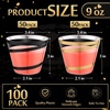 image:imageGejoy 100 Pcs 9 oz Rimmed Swirl Plastic Cup OrangeBlack  Gold