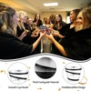 image:imageGejoy 100 Pcs 9 oz Rimmed Swirl Plastic Cup OrangeBlack
