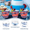 image:imageGejoy 100 Pcs 9 oz Rimmed Swirl Plastic Cup OrangeBlue