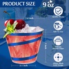 image:imageGejoy 100 Pcs 9 oz Rimmed Swirl Plastic Cup OrangeBlue