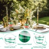 image:imageGejoy 100 Pcs 9 oz Rimmed Swirl Plastic Cup OrangeDark Green