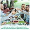 image:imageGejoy 100 Pcs 9 oz Rimmed Swirl Plastic Cup OrangeDark Green