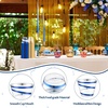 image:imageGejoy 100 Pcs 9 oz Rimmed Swirl Plastic Cup OrangeGold  Blue