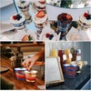 image:imageGejoy 100 Pcs 9 oz Rimmed Swirl Plastic Cup OrangeGold  Blue