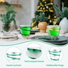 image:imageGejoy 100 Pcs 9 oz Rimmed Swirl Plastic Cup OrangeGold  Green