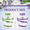 image:imageGejoy 100 Pcs 9 oz Rimmed Swirl Plastic Cup OrangeGreen Purple