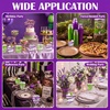 image:imageGejoy 100 Pcs 9 oz Rimmed Swirl Plastic Cup OrangeGreen Purple