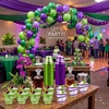 image:imageGejoy 100 Pcs 9 oz Rimmed Swirl Plastic Cup OrangeGreen Purple