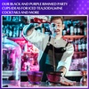 image:imageGejoy 100 Pcs 9 oz Rimmed Swirl Plastic Cup OrangePurple  Black