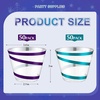 image:imageGejoy 100 Pcs 9 oz Rimmed Swirl Plastic Cup OrangePurple  Blue