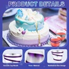 image:imageGejoy 100 Pcs 9 oz Rimmed Swirl Plastic Cup OrangePurple  Blue