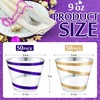 image:imageGejoy 100 Pcs 9 oz Rimmed Swirl Plastic Cup OrangePurple  Gold