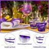 image:imageGejoy 100 Pcs 9 oz Rimmed Swirl Plastic Cup OrangePurple  Gold