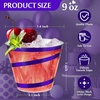 image:imageGejoy 100 Pcs 9 oz Rimmed Swirl Plastic Cup OrangePurple