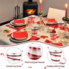 image:imageGejoy 100 Pcs 9 oz Rimmed Swirl Plastic Cup OrangeRed  Black