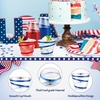 image:imageGejoy 100 Pcs 9 oz Rimmed Swirl Plastic Cup OrangeRed  Blue