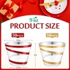 image:imageGejoy 100 Pcs 9 oz Rimmed Swirl Plastic Cup OrangeRed  Gold