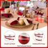 image:imageGejoy 100 Pcs 9 oz Rimmed Swirl Plastic Cup OrangeRed  Gold