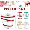 image:imageGejoy 100 Pcs 9 oz Rimmed Swirl Plastic Cup OrangeRed  Green  Gold  Silver