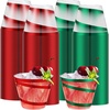 image:imageGejoy 100 Pcs 9 oz Rimmed Swirl Plastic Cup OrangeRed  Green