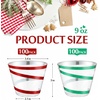 image:imageGejoy 100 Pcs 9 oz Rimmed Swirl Plastic Cup OrangeRed  Green