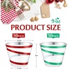 image:imageGejoy 100 Pcs 9 oz Rimmed Swirl Plastic Cup OrangeRed  Green