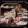 image:imageGejoy 100 Pcs 9 oz Rimmed Swirl Plastic Cup OrangeRose Gold  Black