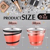 image:imageGejoy 100 Pcs 9 oz Rimmed Swirl Plastic Cup OrangeRose Gold  Black