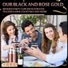 image:imageGejoy 100 Pcs 9 oz Rimmed Swirl Plastic Cup OrangeRose Gold  Black