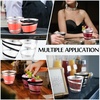 image:imageGejoy 100 Pcs 9 oz Rimmed Swirl Plastic Cup OrangeSilver  Black