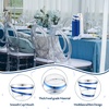 image:imageGejoy 100 Pcs 9 oz Rimmed Swirl Plastic Cup OrangeSilver  Blue