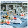 image:imageGejoy 100 Pcs 9 oz Rimmed Swirl Plastic Cup OrangeSilver  Blue