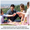 image:imageGejoy 100 Pcs 9 oz Rimmed Swirl Plastic Cup OrangeSilver
