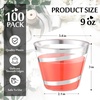 image:imageGejoy 100 Pcs 9 oz Rimmed Swirl Plastic Cup OrangeSilver