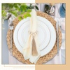 image:imageGejoy 18 Pcs Boho Woven Placemat Wood Bead Napkin Ring with Dinner Napkin36