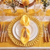 image:imageGejoy 18 Pcs Burlap Placemat Wood Napkin Ring Dinner Napkin Sage GreenBright Yellow