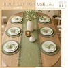 image:imageGejoy 18 Pcs Burlap Placemat Wood Napkin Ring Dinner Napkin Sage GreenSage Green